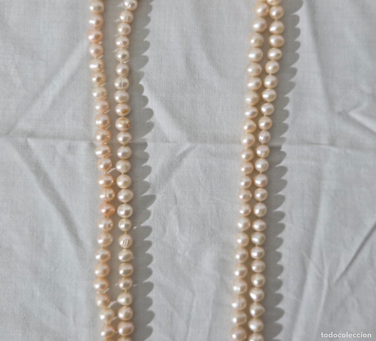 Joyeria: Collar largo de perlas rosadas de agua dulce - Foto 4