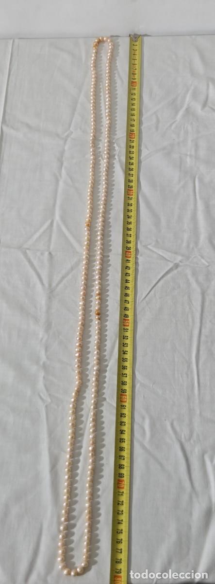 Joyeria: Collar largo de perlas rosadas de agua dulce - Foto 11