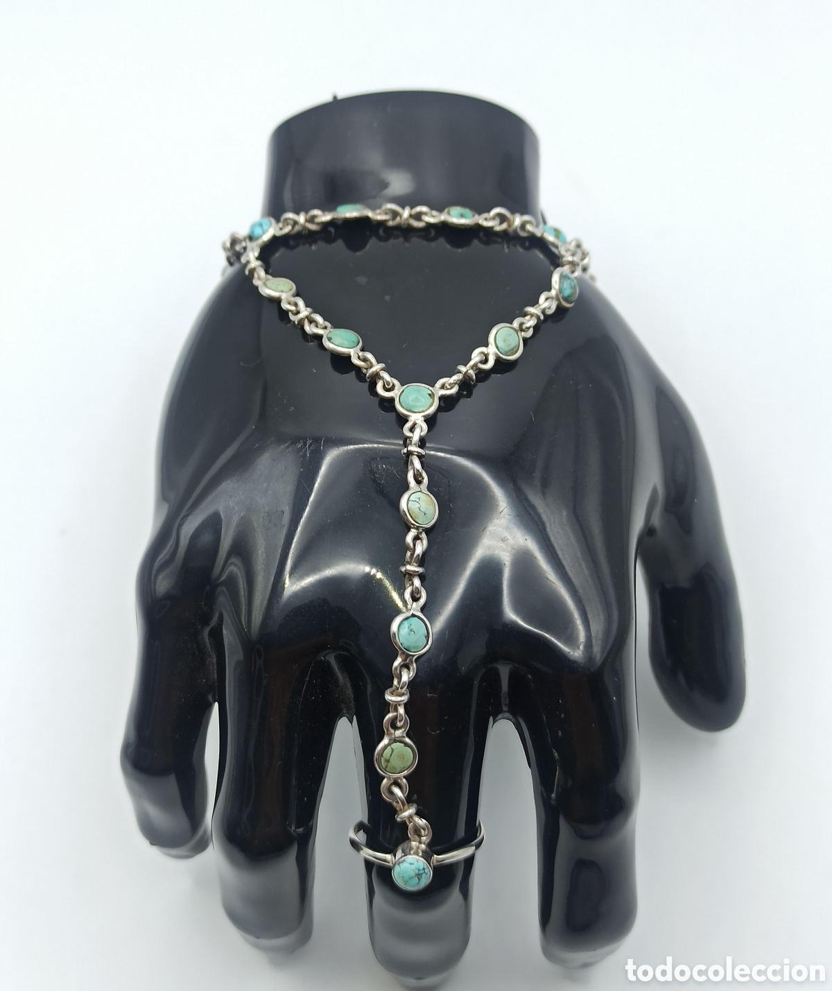 Joyeria: Pulsera / Anillo Plata con Turquesas - Foto 1