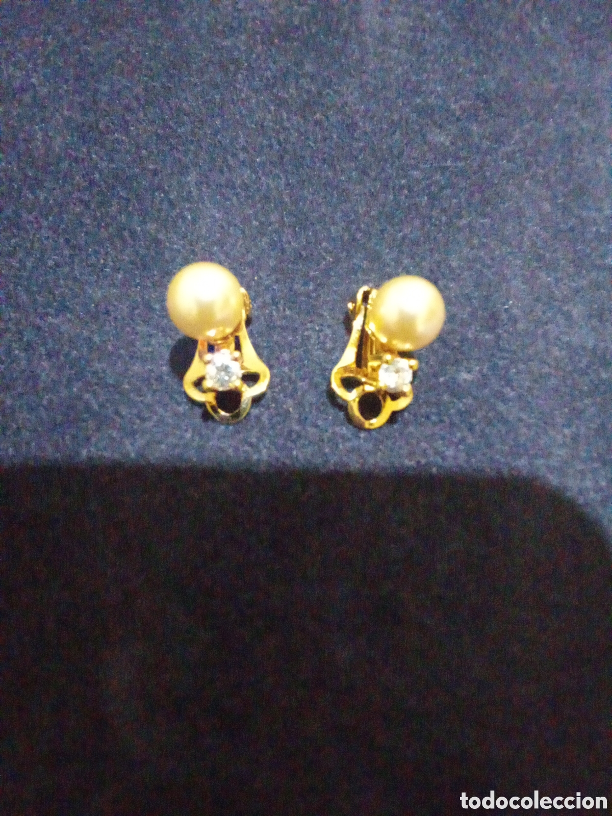 Joyeria: Pendientes Gold Filled con perla blanca y zirconita | Elegantes | Clip