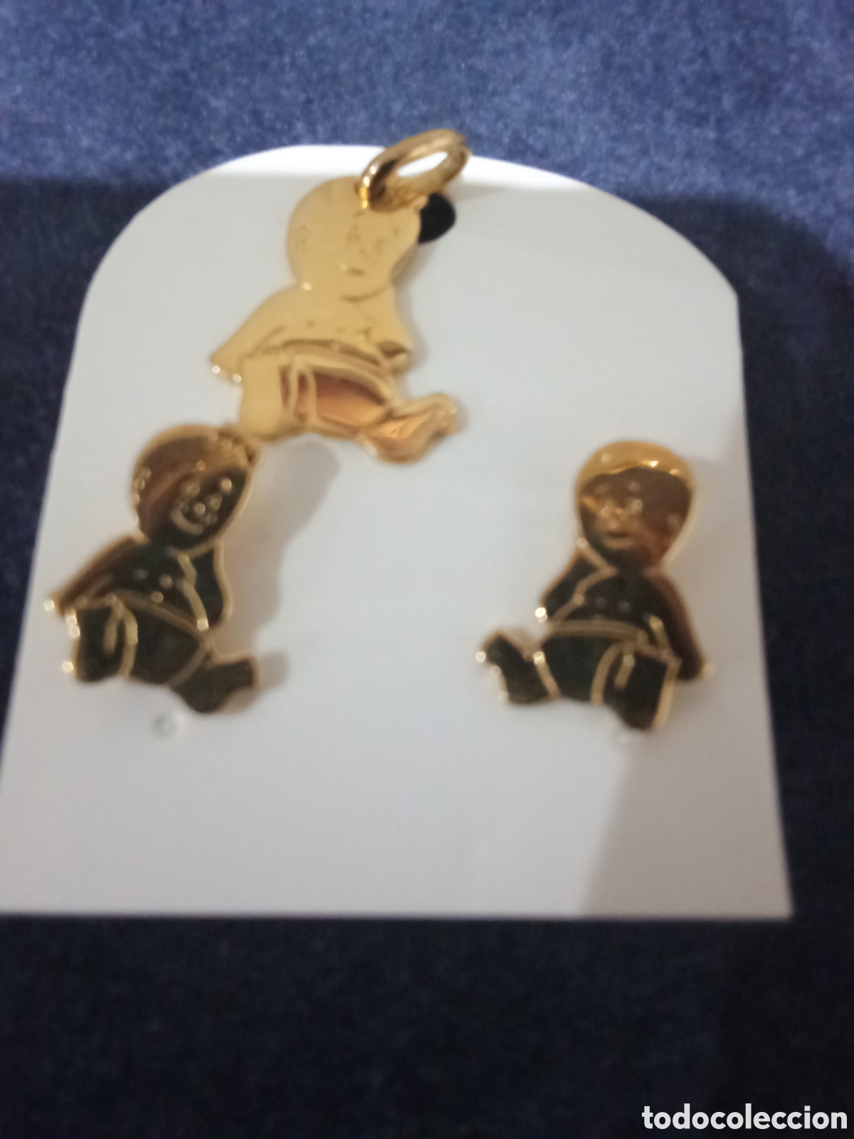 Joyeria: Conjunto Beb&eacute; Chapado en Oro de 24K &ndash; Colgante + Pendientes