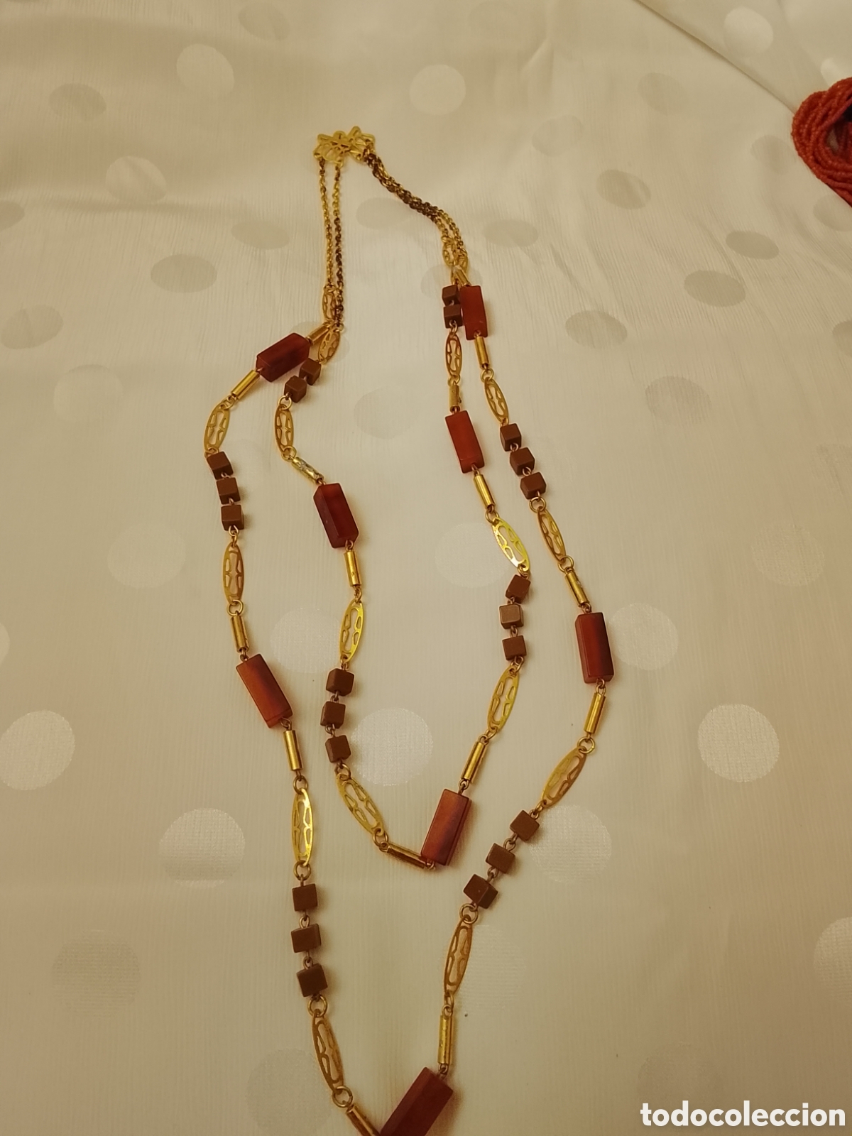 Joyeria: Collar de cadena y piezas s&iacute;mil carey .Es de 2 vueltas y las m&aacute;s grandes Mide 90 cent