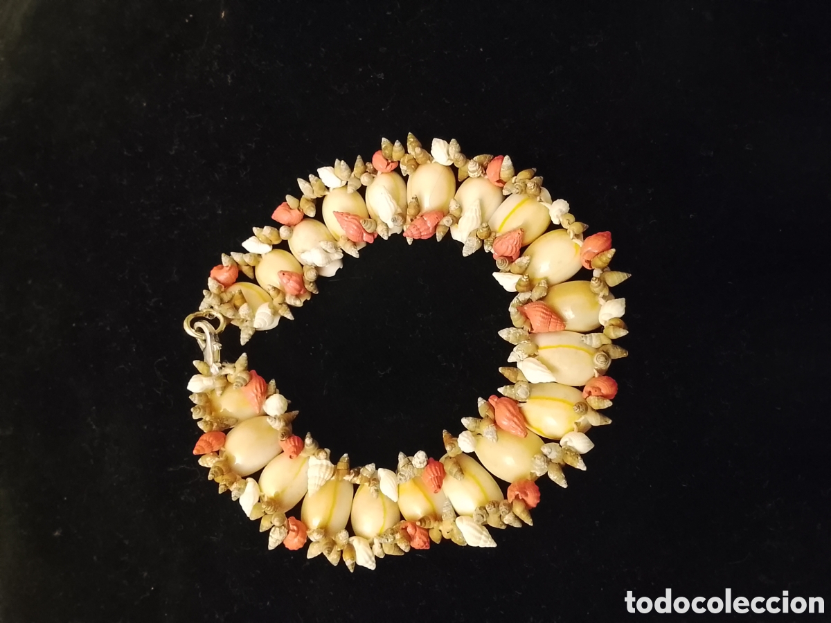 Joyeria: antigua pulsera de caracolas .A&ntilde;os 60 - Foto 3