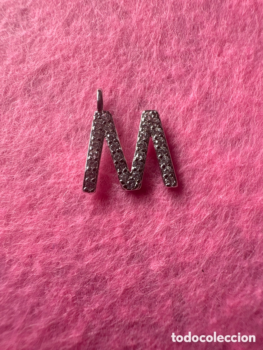 Joyeria: Letra M en plata de ley 925 y piedras (A16) - Foto 2