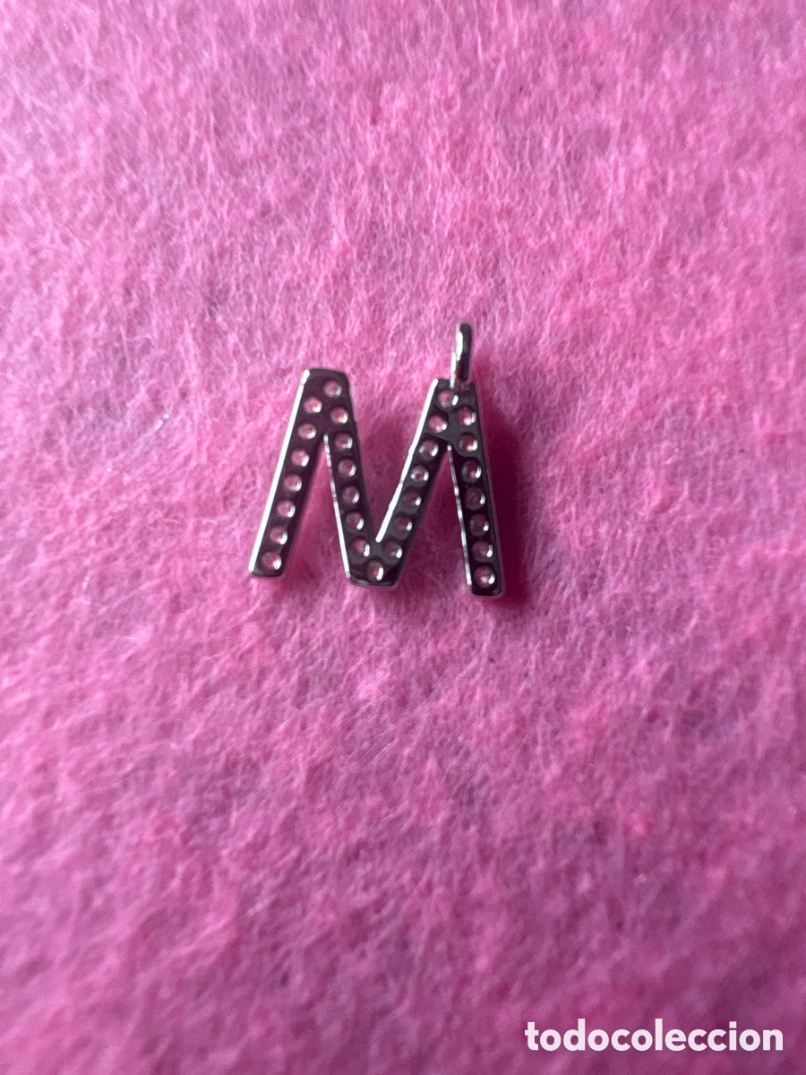 Joyeria: Letra M en plata de ley 925 y piedras (A16) - Foto 3