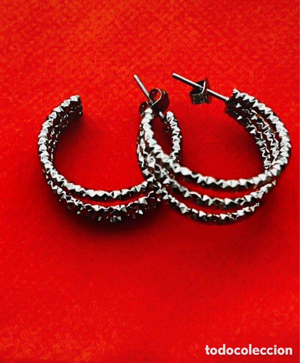 Joyeria: Pendientes aros plateados - Foto 2