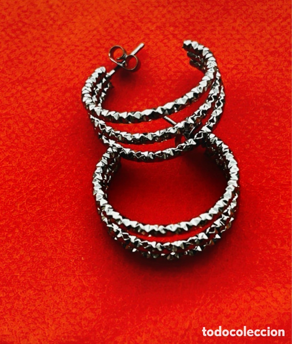 Joyeria: Pendientes aros plateados
