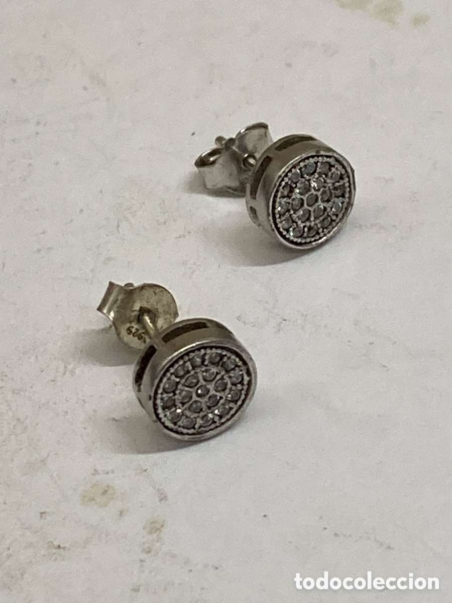 Joyeria: Pendientes de plata engastado P506 - Foto 1