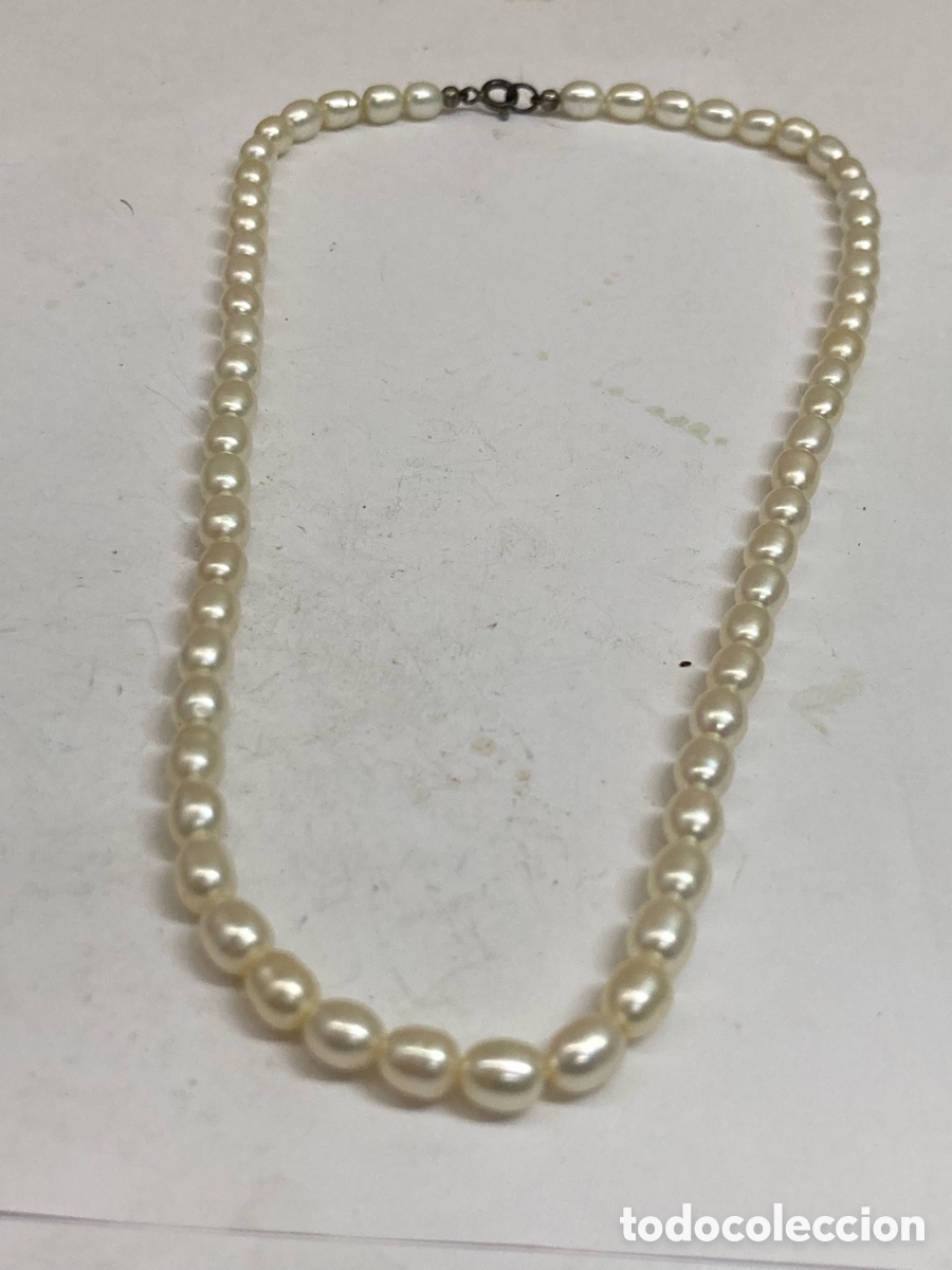 Joyeria: Collar de perlas y cierre de plata /COLL18 - Foto 1