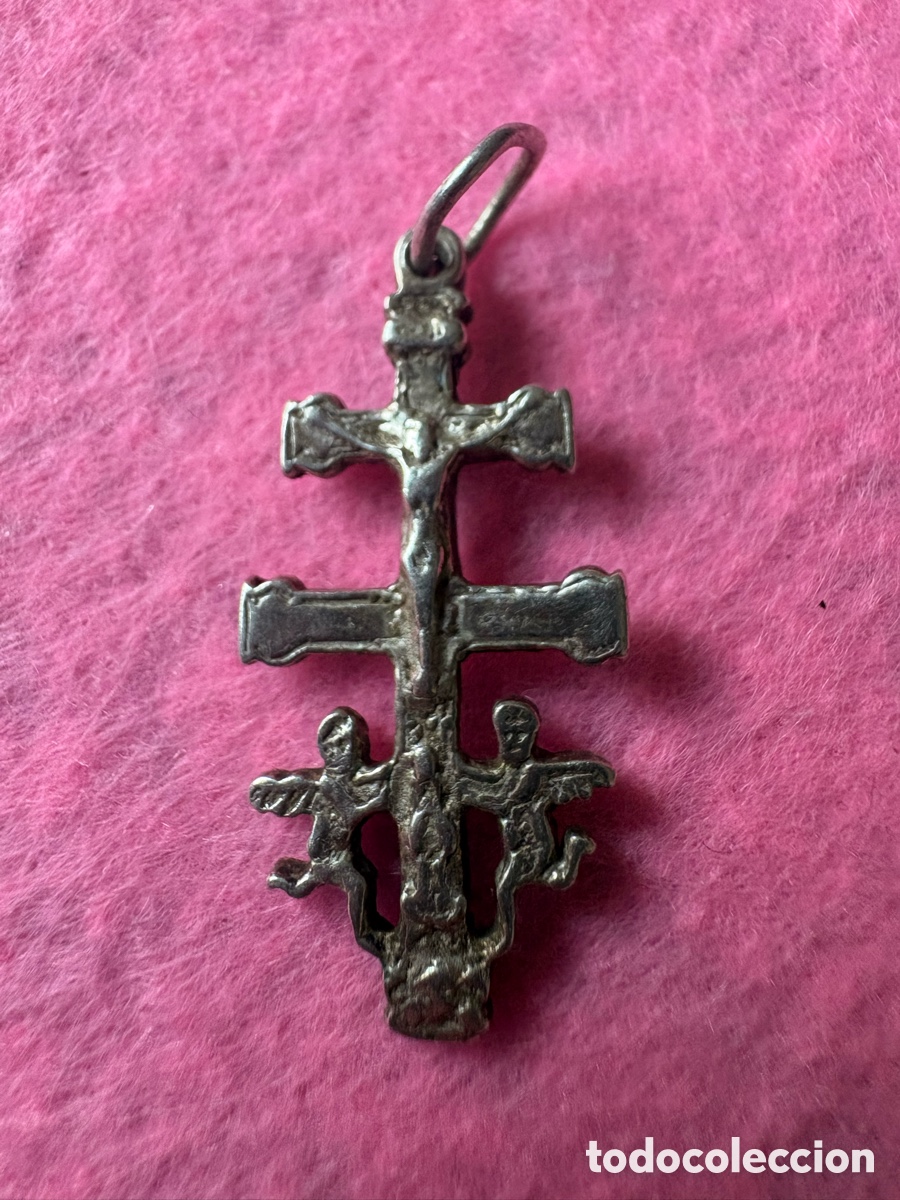 Joyeria: Colgante cruz de Caravaca plata de ley (A1)
