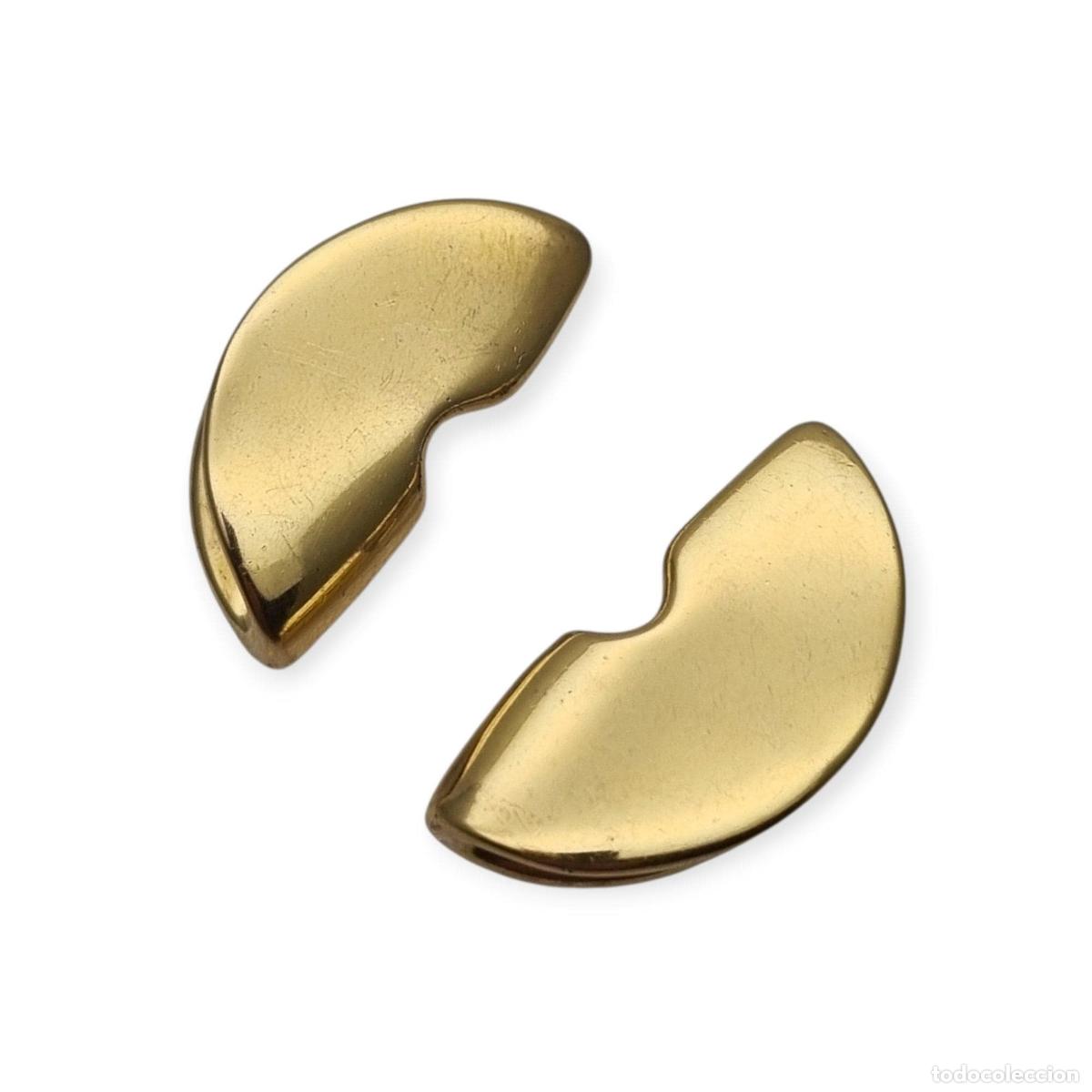 Gioielleria: Pendientes Aristocrazy Plata 925 Chapada en Oro 18K Dise&ntilde;o Escult&oacute;rico Minimalista Vintage Contempor