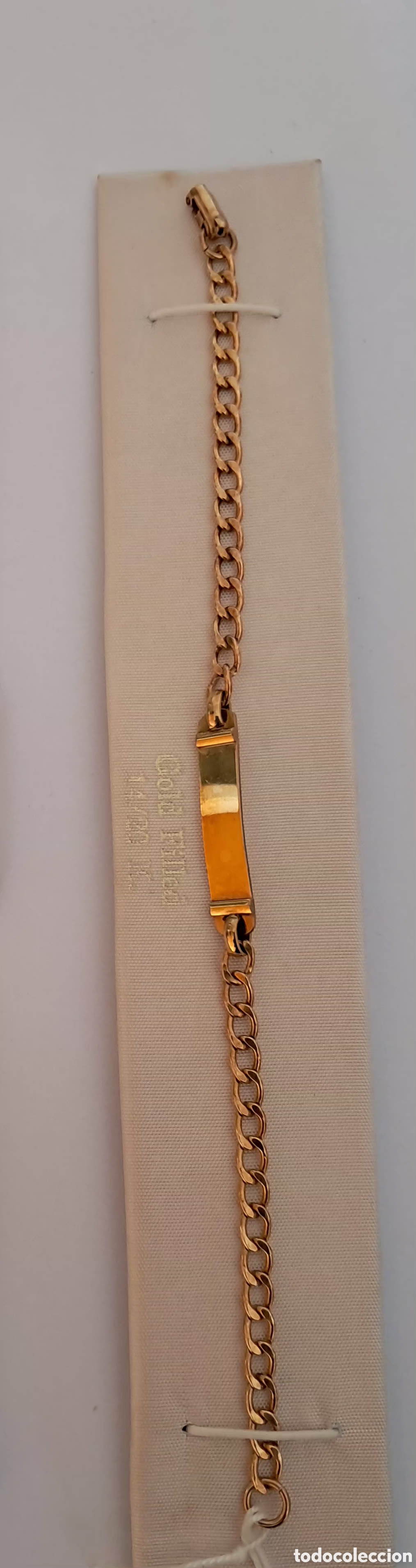 Joyeria: Pulsera Gold Filled 14K con placa - Sin usar - Vintage a&ntilde;os 90