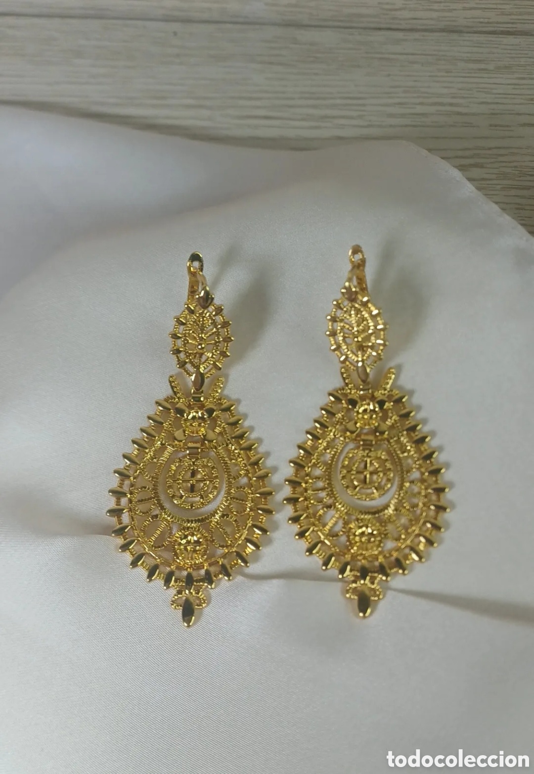 Joyeria: Pendientes Vintage de Filigrana Chapados en Oro &ndash; Estilo Barroco Andaluz