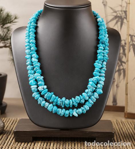 Joyeria: DOS COLLARES VINTAGE DE GENU&Iacute;NAS TURQUESAS BARROCAS CON FORMACI&Oacute;N NATURAL &middot; PESO: 108 GRAMOS-