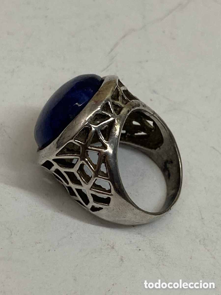 Joyeria: Anillo de plata lapisl&aacute;zuli S511 - Foto 2