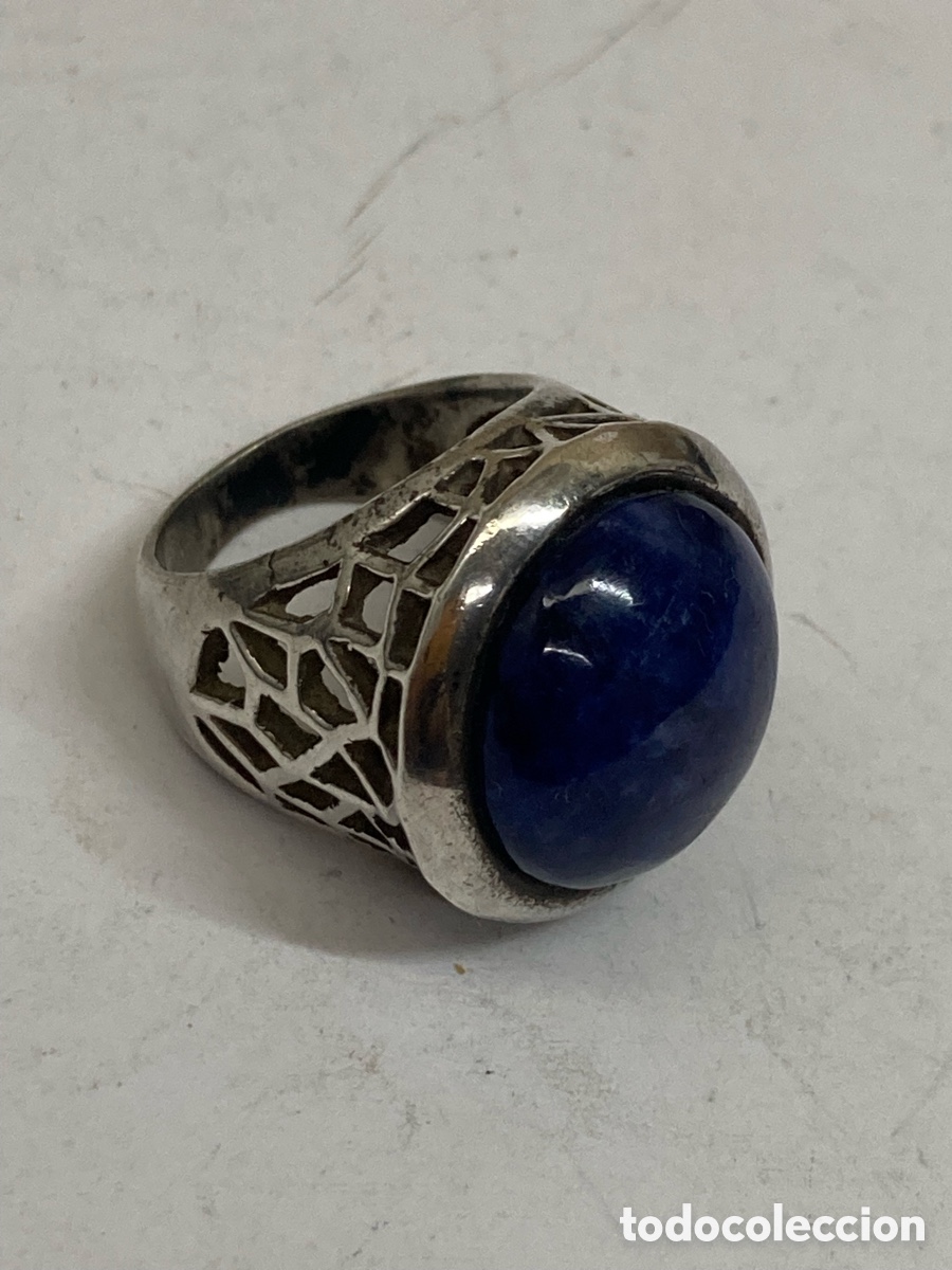 Joyeria: Anillo de plata lapisl&aacute;zuli S511