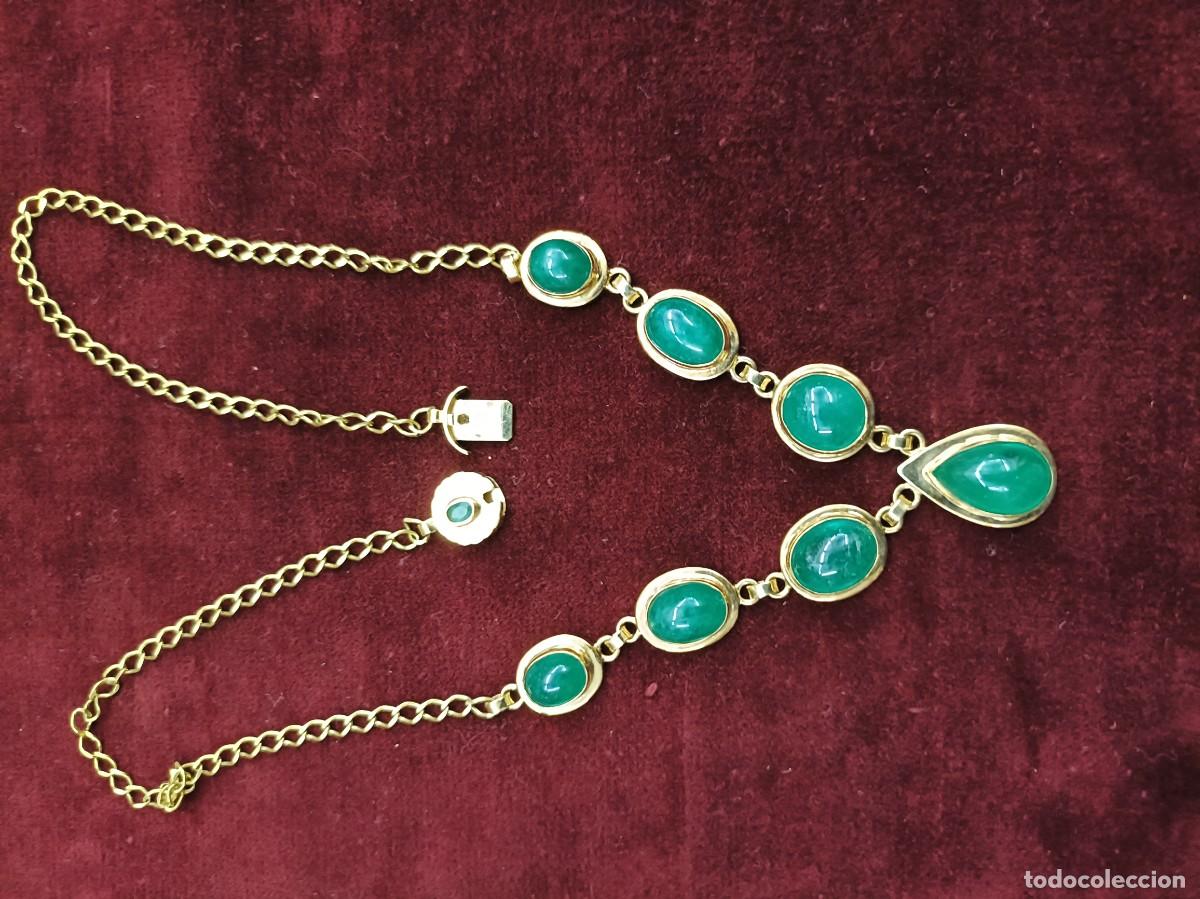 Joyeria: Gargantilla de oro amarillo y crisopasas. - Foto 2