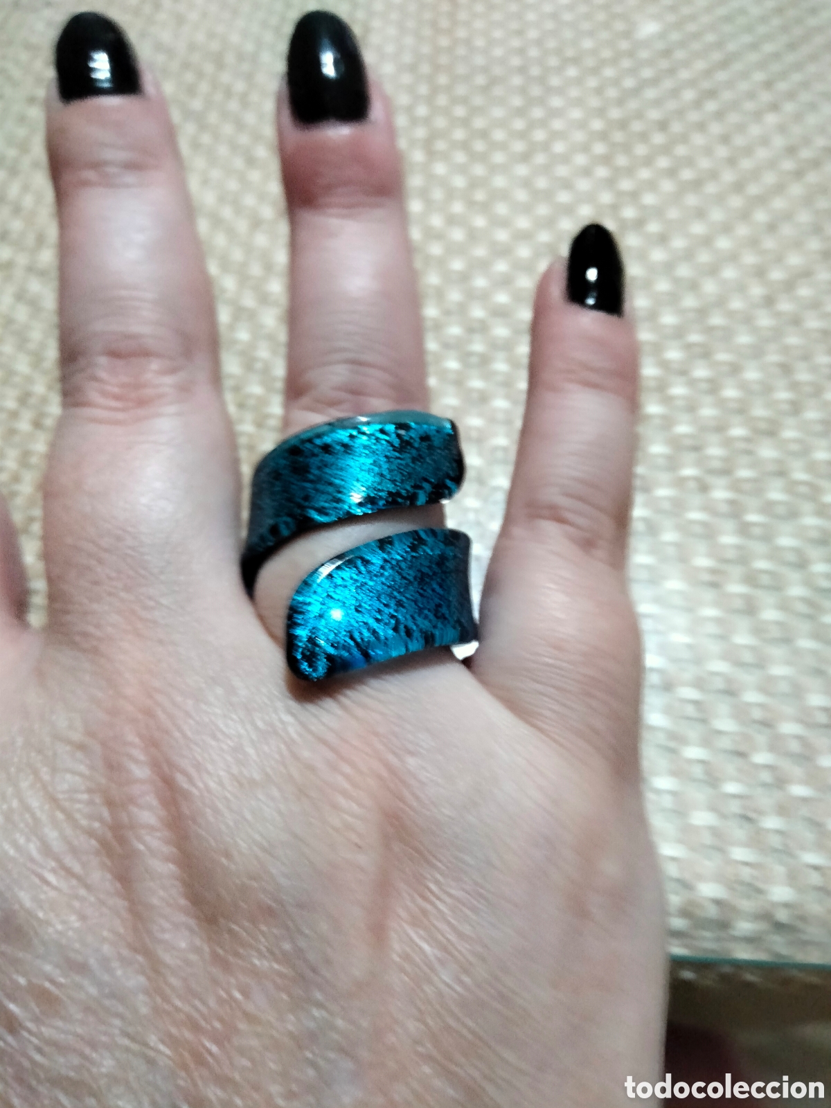 Joyeria: Anillo cristal Murano talla L
