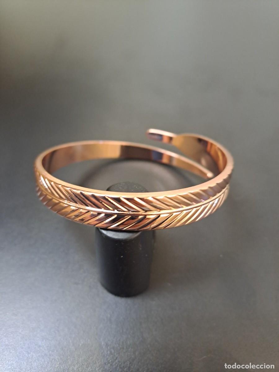 Joyeria: Pulsera de cobre con forma de hoja de sauce, nueva - Foto 1