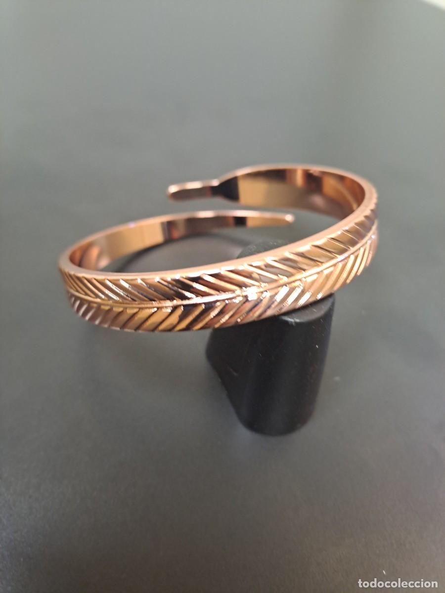 Joyeria: Pulsera de cobre con forma de hoja de sauce, nueva - Foto 2