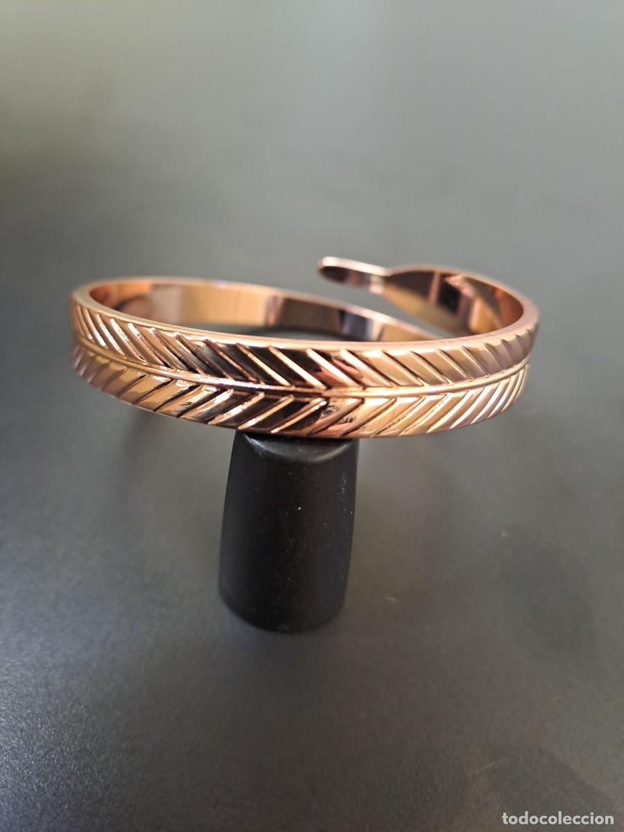 Joyeria: Pulsera de cobre con forma de hoja de sauce, nueva - Foto 4