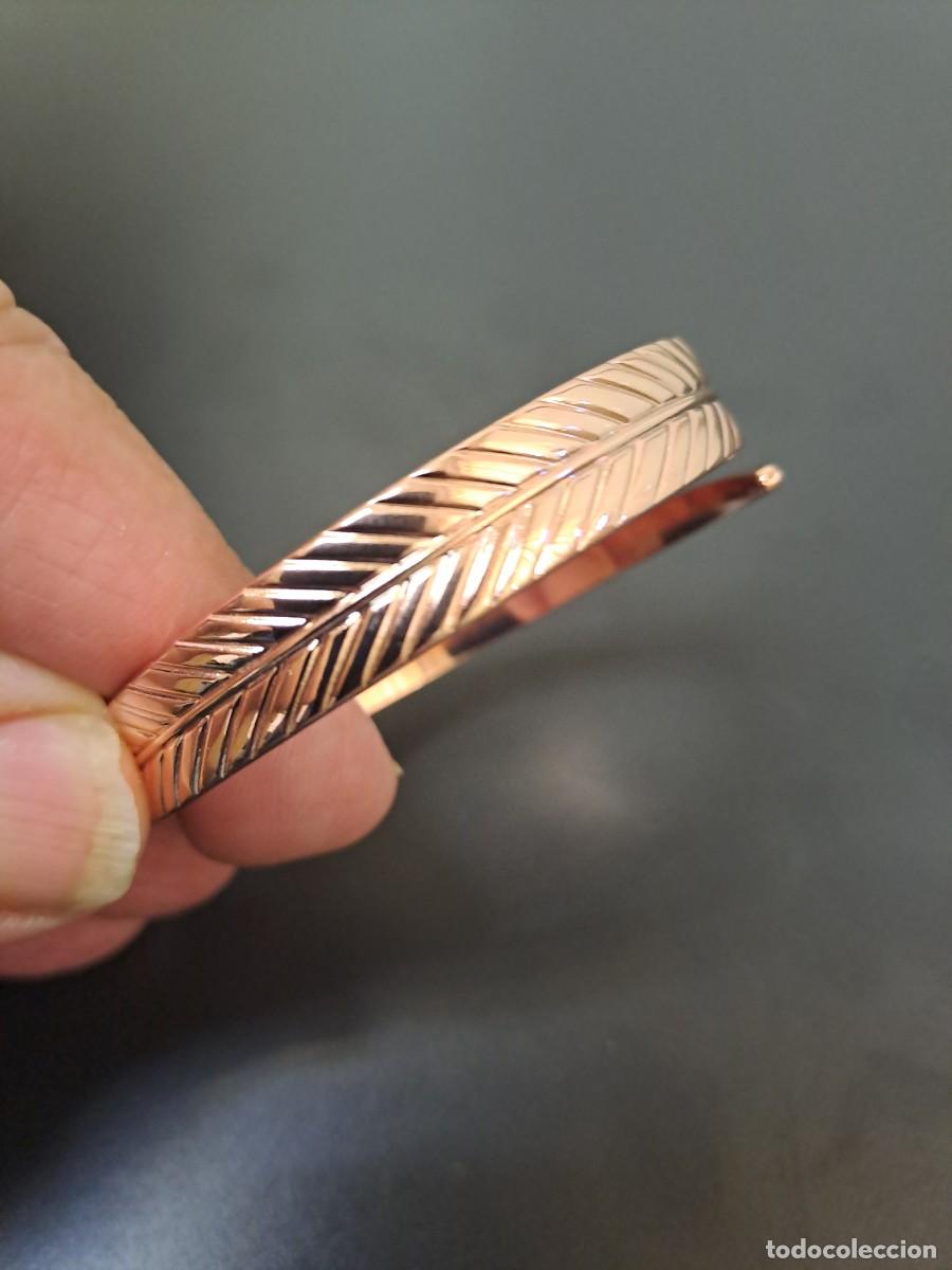 Joyeria: Pulsera de cobre con forma de hoja de sauce, nueva - Foto 6