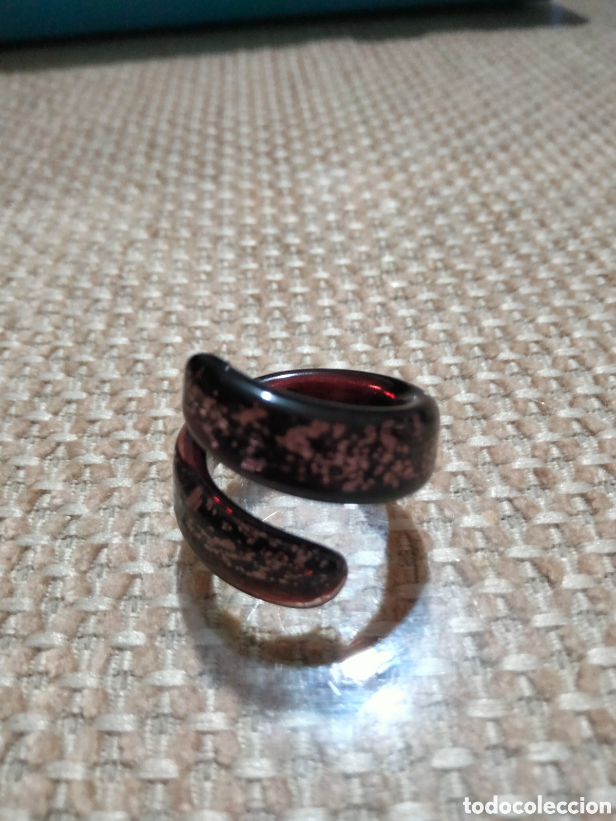 Joyeria: Anillo cristal Murano negro y rosa - Foto 2