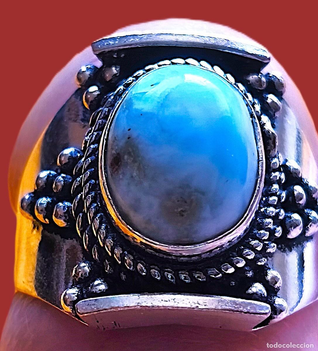 Joyeria: Anillo Plata con Piedra Larimar - Foto 2