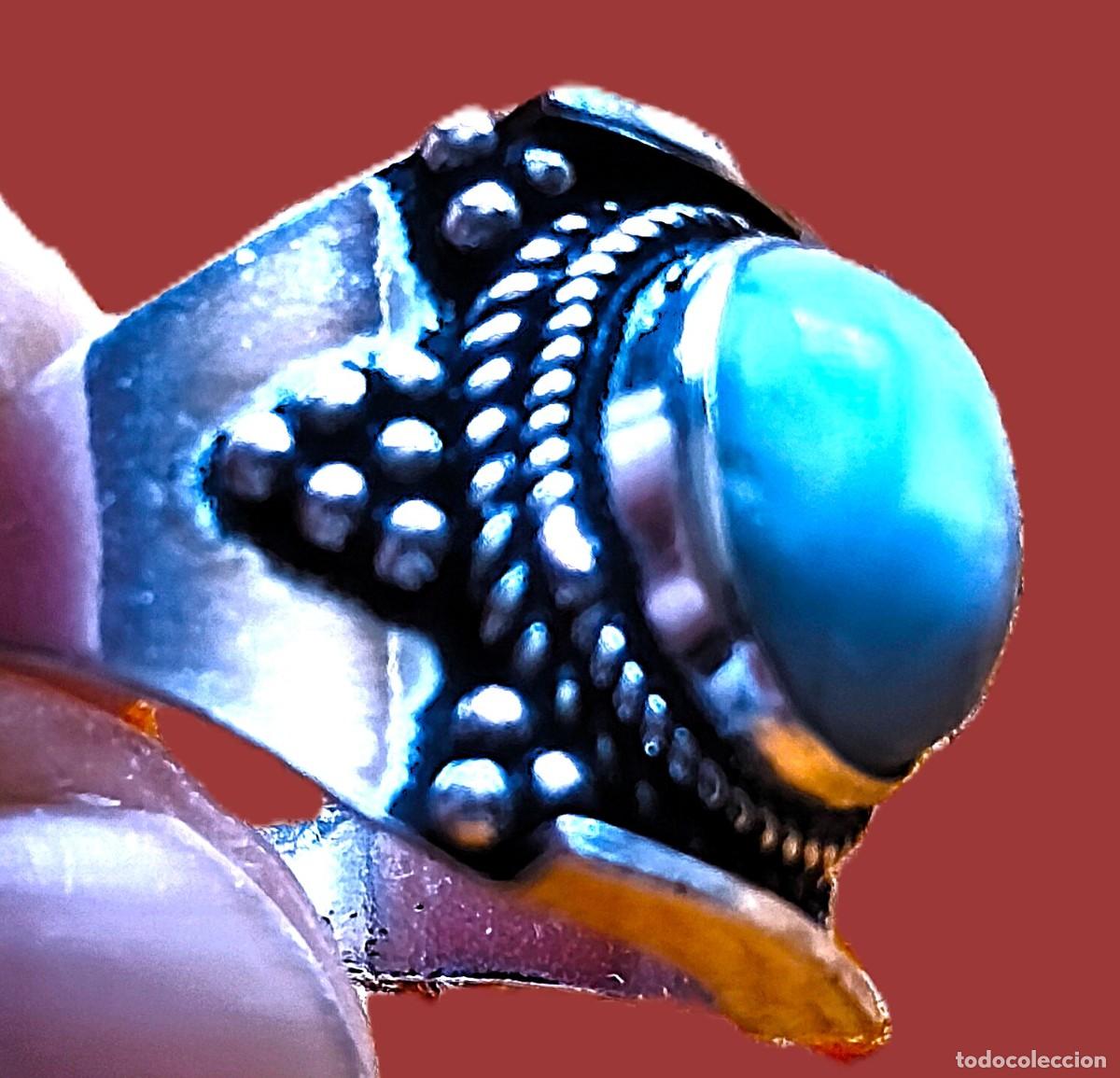 Joyeria: Anillo Plata con Piedra Larimar - Foto 3