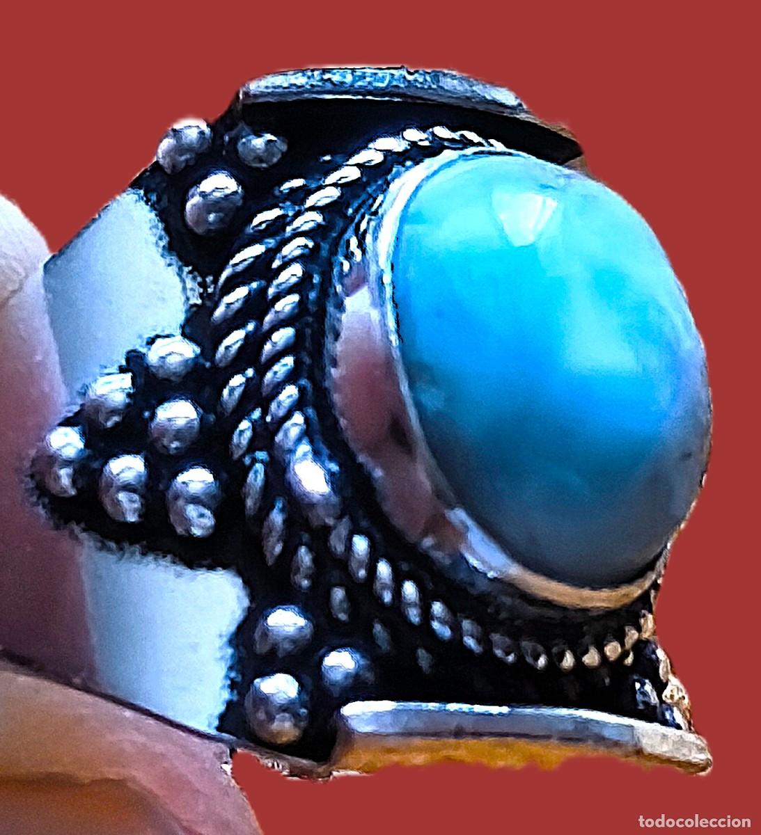 Joyeria: Anillo Plata con Piedra Larimar - Foto 4