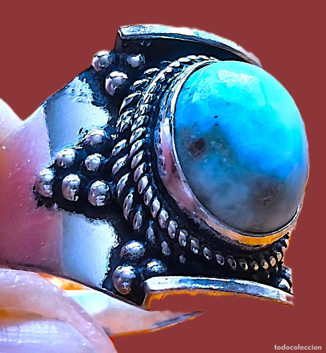 Joyeria: Anillo Plata con Piedra Larimar - Foto 5