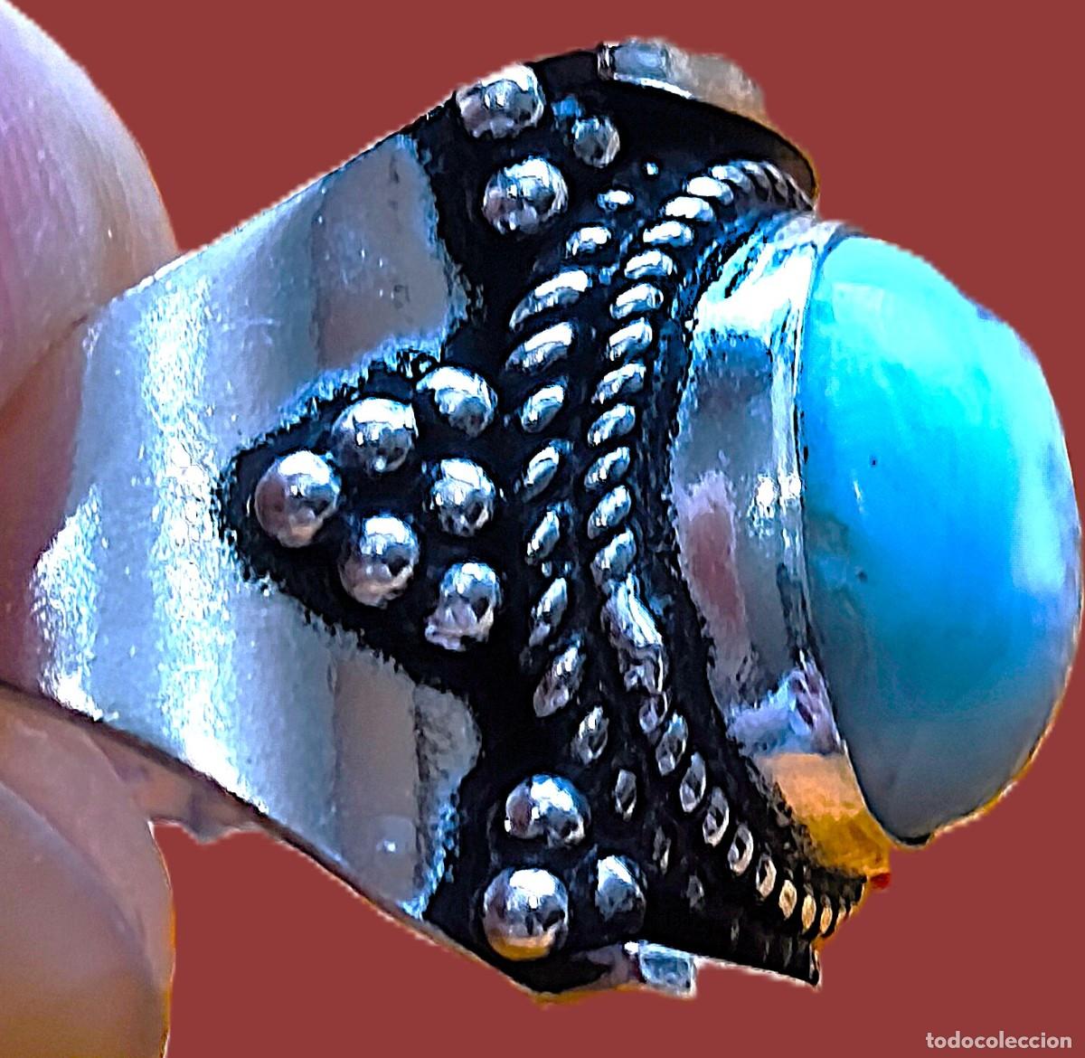 Joyeria: Anillo Plata con Piedra Larimar - Foto 6