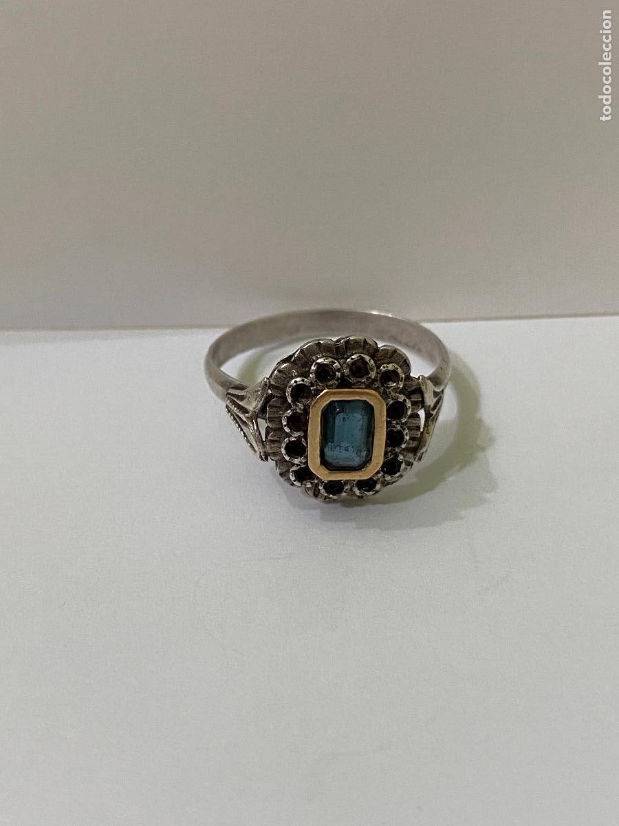 Joyeria: antiguo anillo de plata 925 A1 - ART DECO tipo roseton