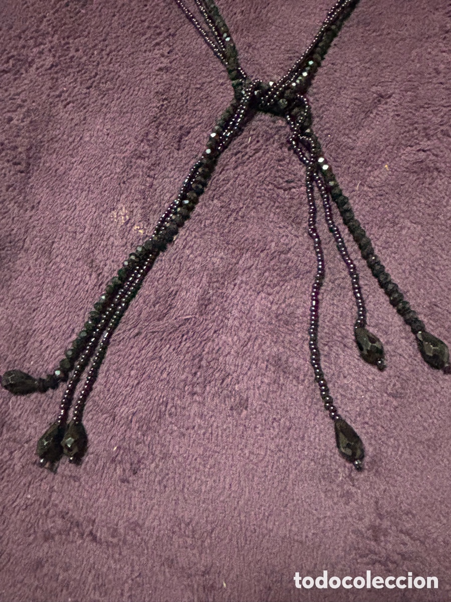 Joyeria: Collar negro largo para anudar