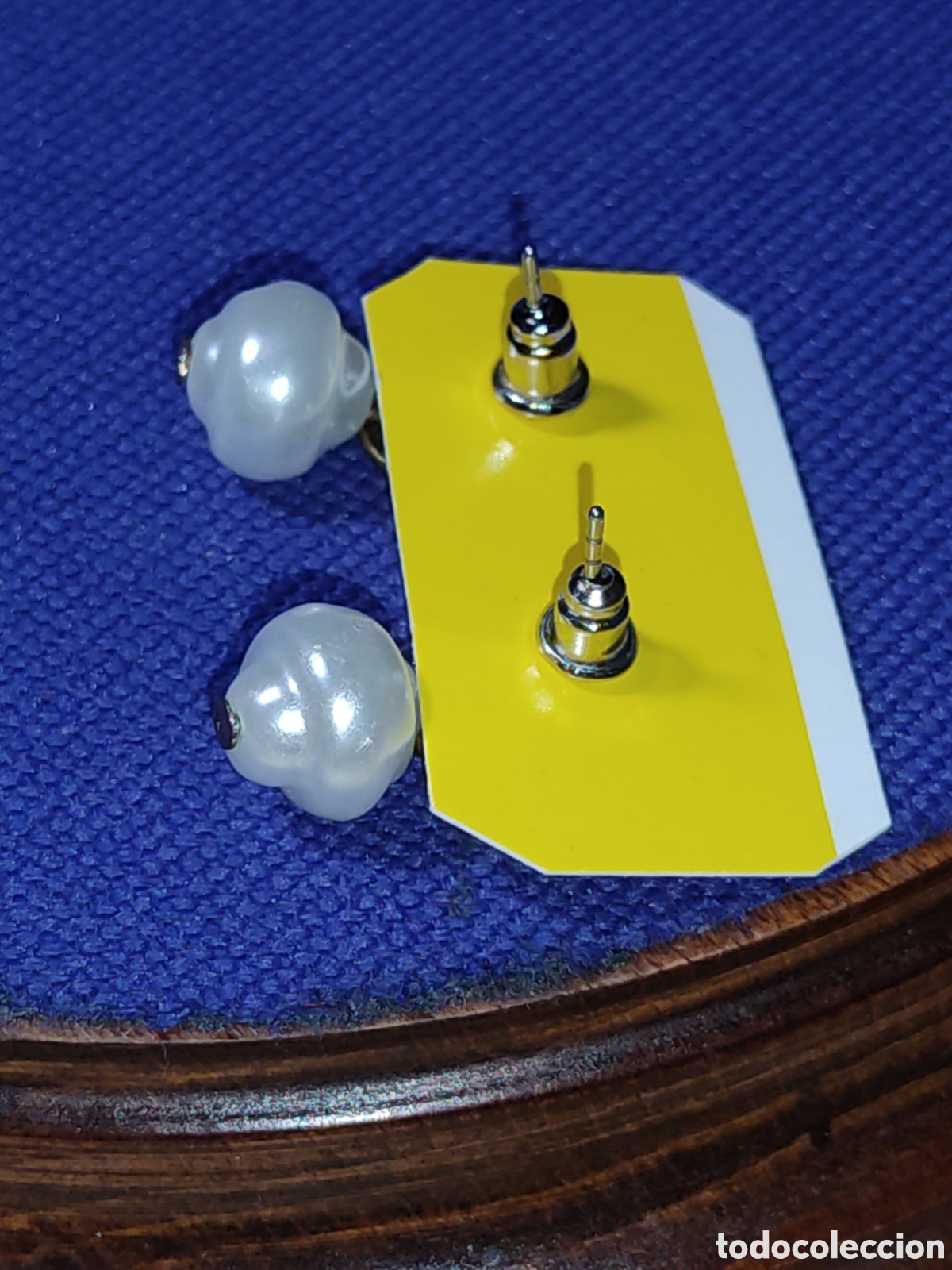 Joyeria: Pendientes con bonita perla simulada.Vintage. - Foto 4