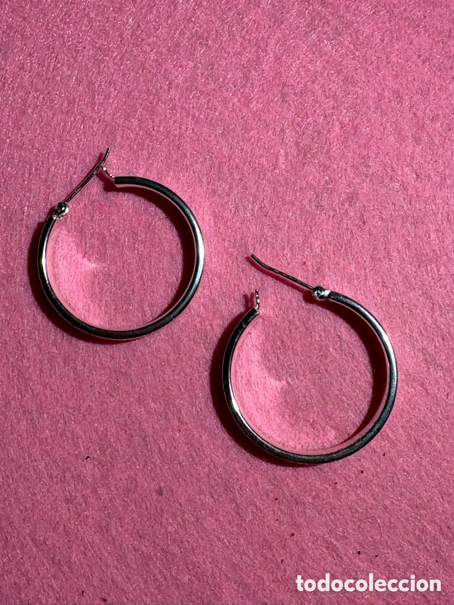 Joyeria: Pendientes aros plata de ley maciza (A1)
