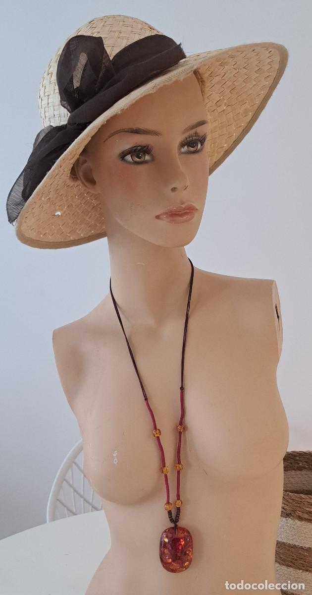 Joyeria: COLLAR ARTESANAL ESTILO &Eacute;TNICO BOHEMIO - PIEDRA DE AMBAR SINT&Eacute;TICO ref. DG