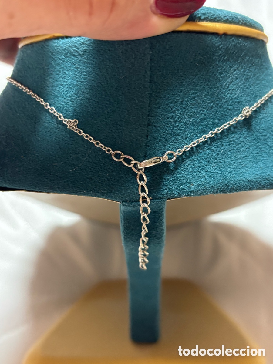 Joyeria: Gargantilla vintage plateada con perlitas - Foto 4