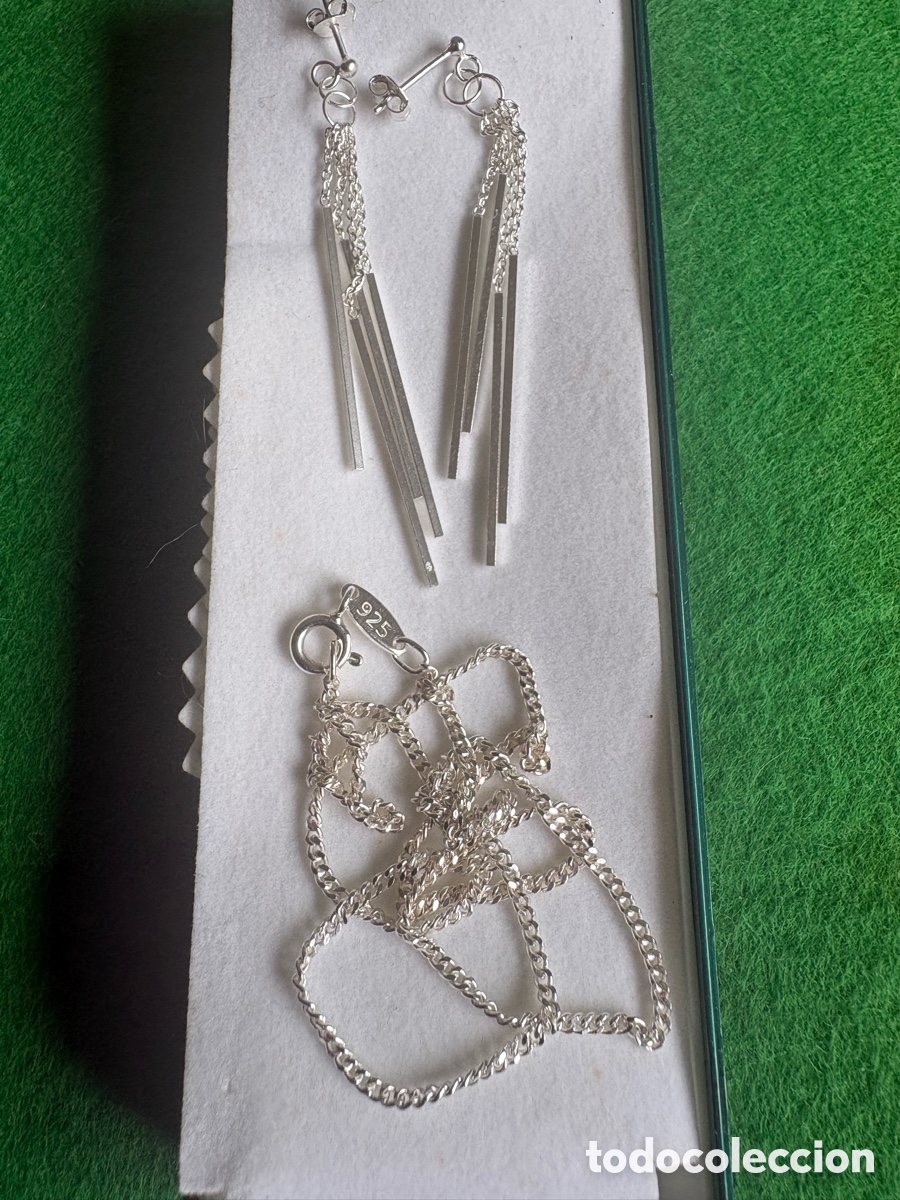 Joyeria: Cadena + pendientes plata de ley 925 (A1) - Foto 1