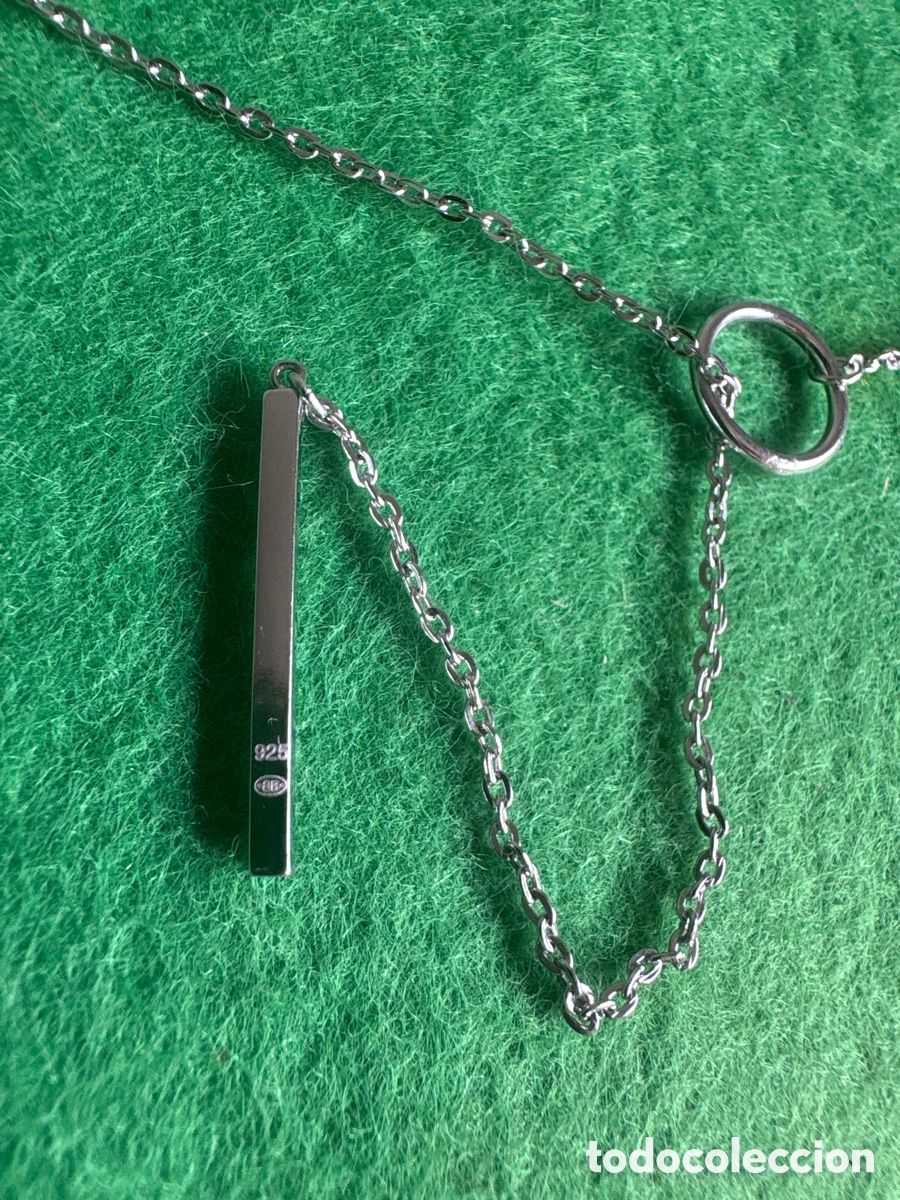 Joyeria: Collar cadena ajustable con colgante plata de ley 925 (A1)