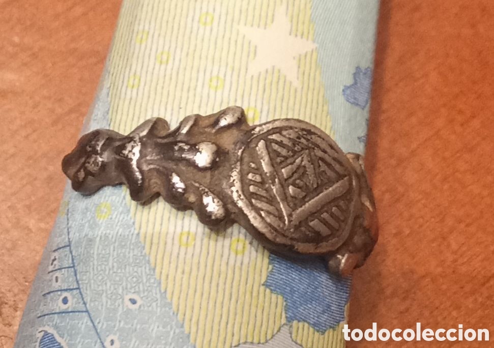 Joyeria: ANILLO MAS&Oacute;NICO ANTIGUO DE PLATA - Foto 2