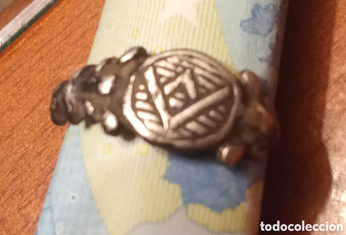 Joyeria: ANILLO MAS&Oacute;NICO ANTIGUO DE PLATA - Foto 1