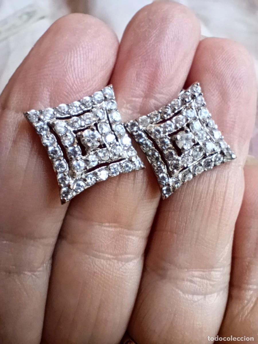 Joyeria: Pendientes de plata de 1 Ley con circonitas. Sellados