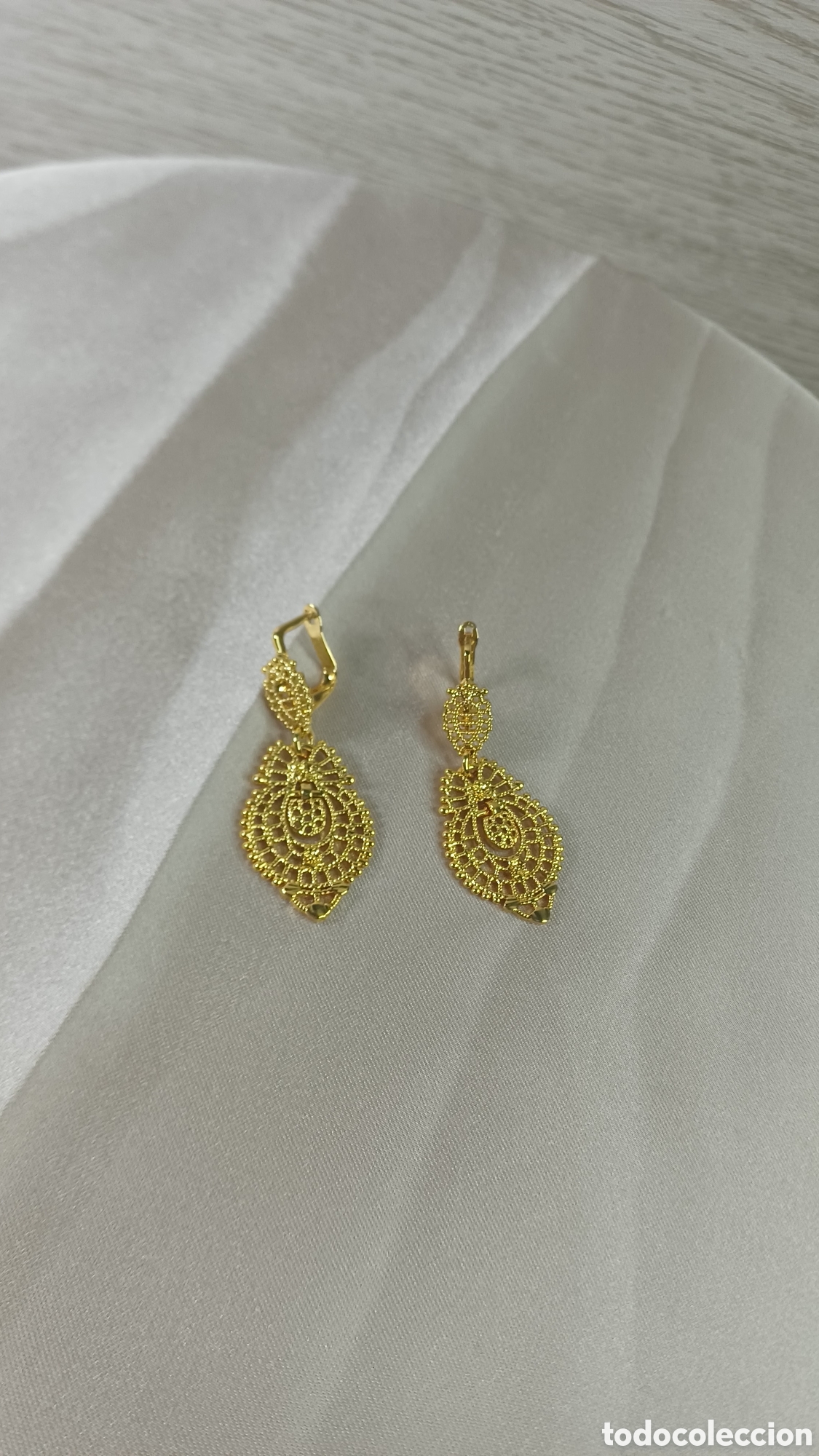 Joyeria: PENDIENTES REGIONALES FILIGRANA CHAPADO ORO 18 K