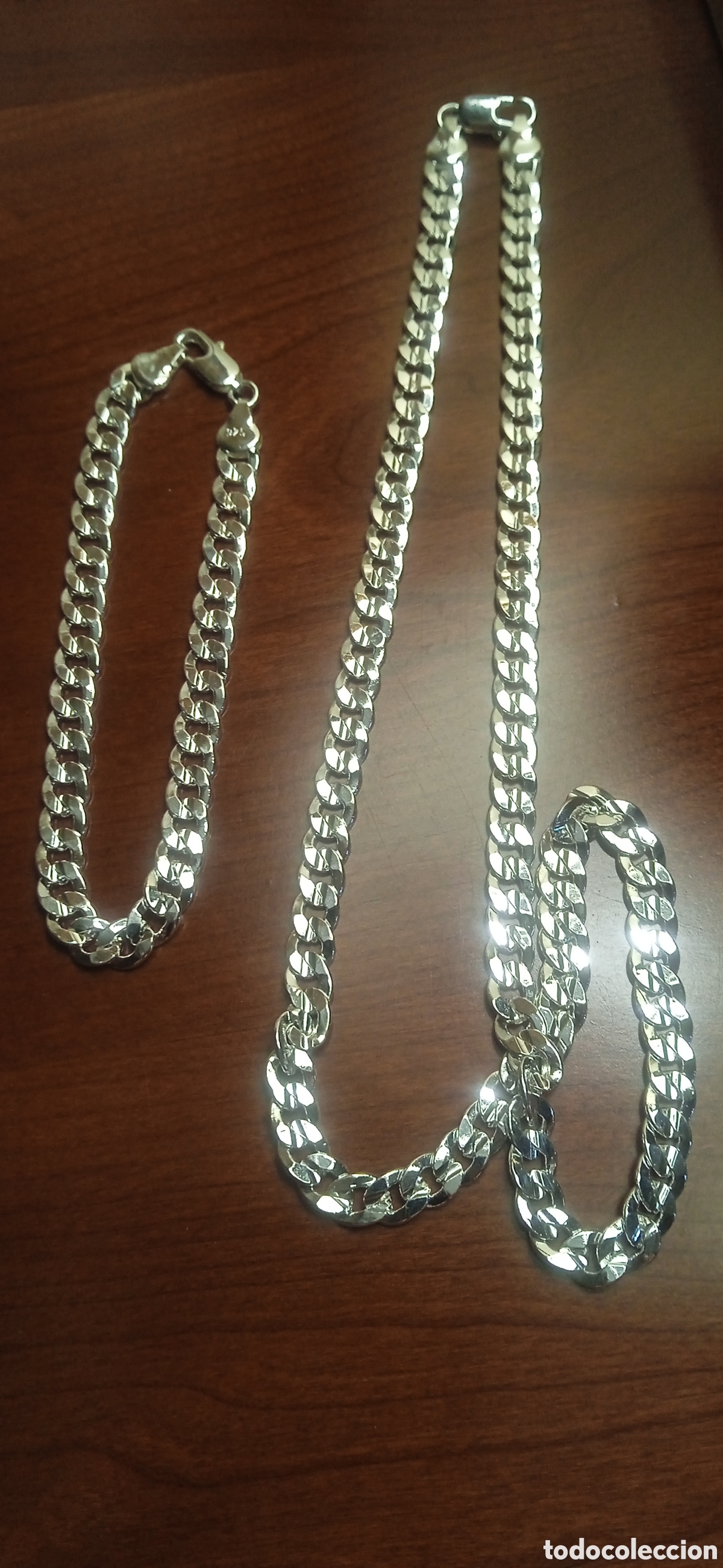Joyeria: Cadena y pulsera ba&ntilde;o plata