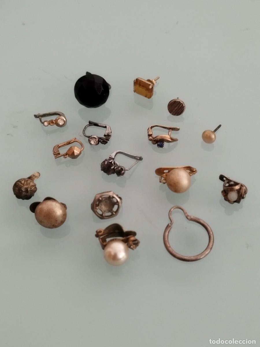 Joyeria: Lote de antiguos pendientes deparejados.