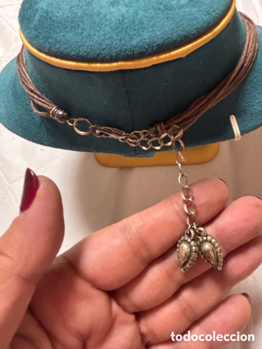 Joyeria: Gargantilla vintage de metal y cord&oacute;n - Foto 2