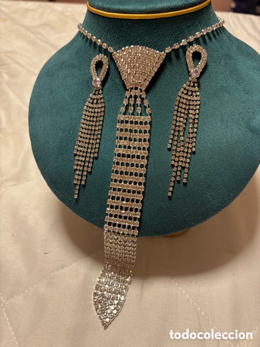 Joyeria: Conjunto gargantilla y pendientes strass - Foto 2