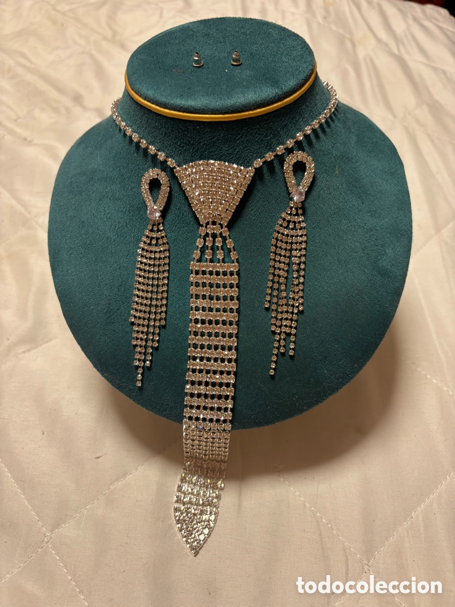 Joyeria: Conjunto gargantilla y pendientes strass - Foto 3
