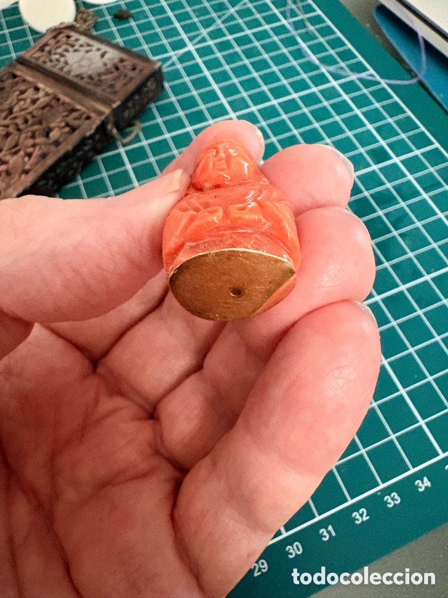 Joyeria: Colgante antiguo de Coral y oro - Foto 4